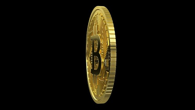Bitcoin spin rotate loop in slow motion