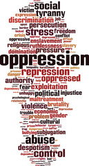 Oppression word cloud