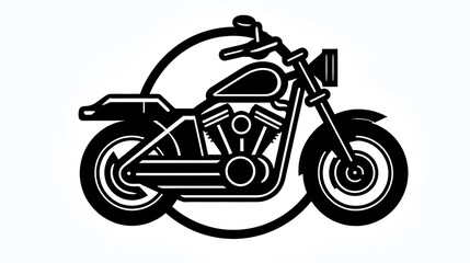 Awesome motorbike logo design isolated, generative AI.