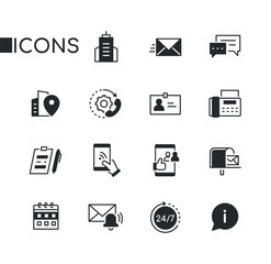 City office - set of line design style icons