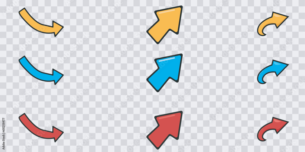 Poster big arrow black icon set. arrow icon. arrow vector collection. arrow. cursor. modern simple arrow. v