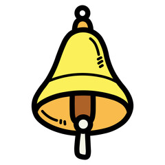 ring bell filled outline icon style