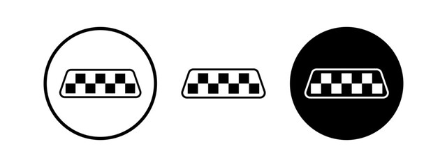 Taxi sing design for any purposes. Black button taxi icon.