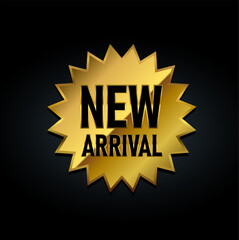 Gold badge of New arrival vector illustration