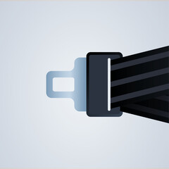 Safety belt and fasten your seat belt journey safety first concept flat vector illustration.