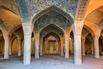 Fabulous view of prayer hall in the Vakil Mosque, Iran