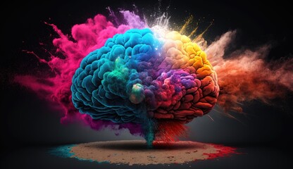 Exploding Brain Creativity - obrazy, fototapety, plakaty