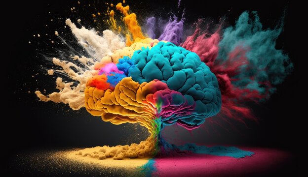 Human brain exploding creativity