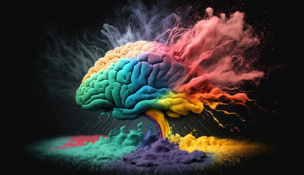 Human brain exploding creativity