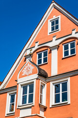 Fototapeta na wymiar historic buildings at the old town of Mindelheim - Germany