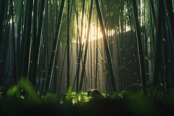 bamboo forest. Generative Ai