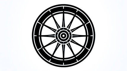 Fototapeta premium Wheel disks icon, logo isolated on white background, generative AI.