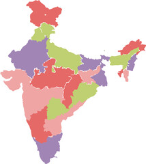 India country map vector