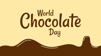 Vector illustration of World Chocolate Day banner in flat design