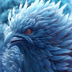 Obraz premium Ice phoenix, ice bird, fairy tale bird.
