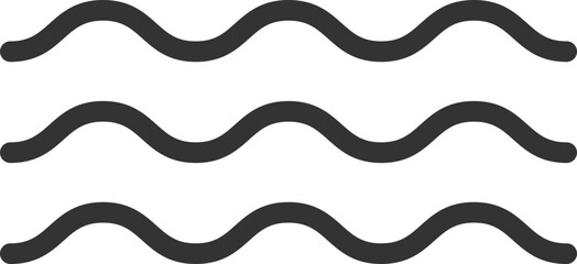 Waves vector design. Water wave icon. Wavy lines isolated.