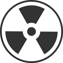 Radiation icon vector. Warning radioactive sign danger symbol.