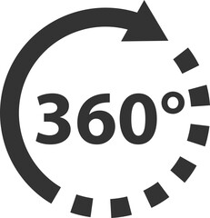 360 degree view vector icon