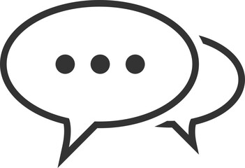 Talk bubble speech icon. Blank empty bubbles vector design elements. Chat on line symbol template. Dialogue balloon sticker silhouette. 