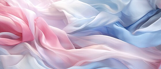 Soft, blurred lines in delicate shades of rose quartz and serenity blue, creating a soothing and harmonious composition. Wallpaper texture, backgrounds graphics, feminine illustration. Generative AI.  - obrazy, fototapety, plakaty