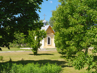 Gomel, BELARUS - MAY 26, 2023: The district center is the city of Buda Kosheleva. Orthodox Church