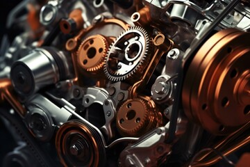 Car Engine Background Abstract Car Repair or Restoration Artwork Generative AI