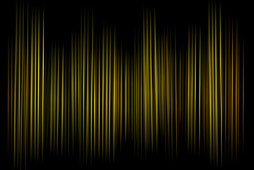 Black and yellow lines background. Modern technology gold glowing illustration
