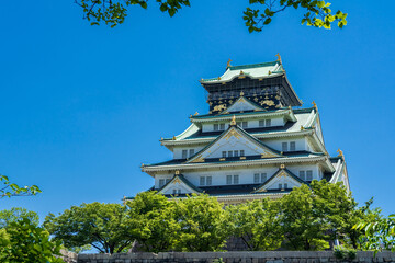 初夏の青空に映える大阪城