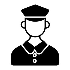 Ship Captain Glyph Icon