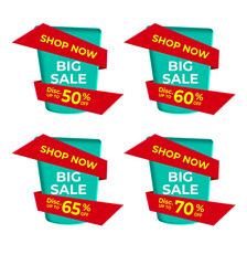 set tag of big sale discount promotion tosca and red colection