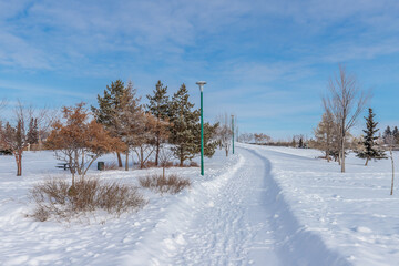 Greystone Park in the city of Saskatoon, Saskatchewan, Canada