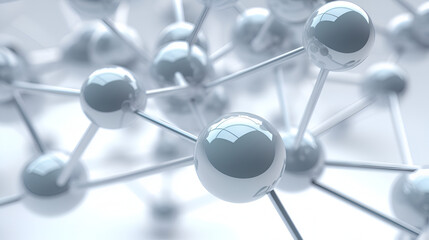 3D illustration Science background with molecules or atoms abstract 
