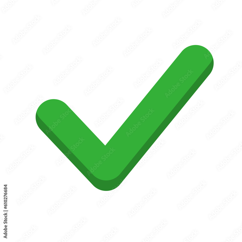 Poster rounded modern check mark icon. done. vector.