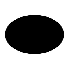 Simple oval silhouette icon. Vector.