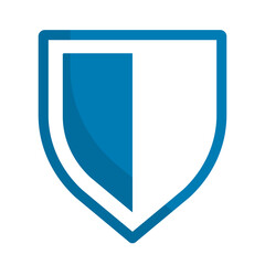 Flat design shield icon. Defense. Vector.