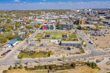 Obraz premium Isinger Park in the city of Saskatoon, Saskatchewan, Canada