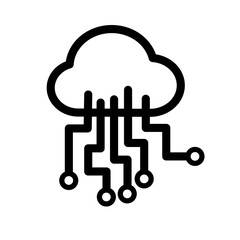 Cloud network system icon. Vector.