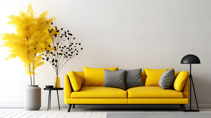 living interior with sofa
