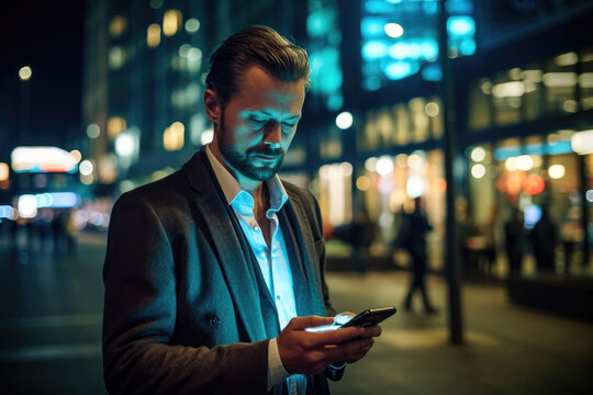 Man Checking Phone At Night Images – Browse 2,208 Stock Photos, Vectors, and Video | Adobe Stock