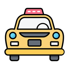Taxi Line Color Icon