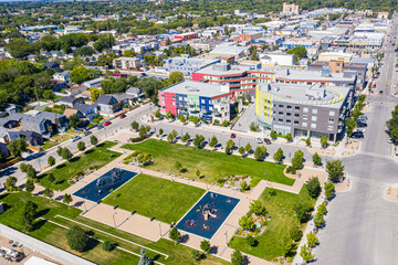 Fototapeta premium Isinger Park in the city of Saskatoon, Saskatchewan, Canada