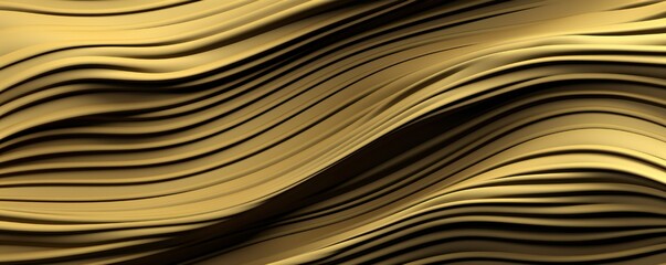 Elegant gold metal texture with thin wavy line detail Generative AI