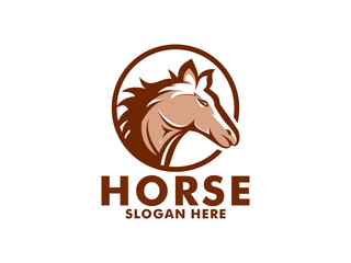 horse logo design, head horse logo vector template