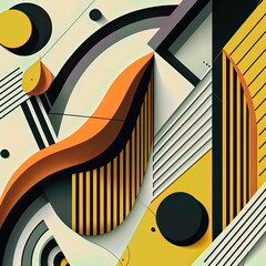 An abstract illustration of  geometric patterns that are inspired by music - Artwork 55