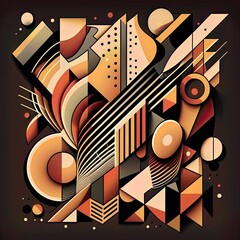 An abstract illustration of  geometric patterns that are inspired by music - Artwork 46