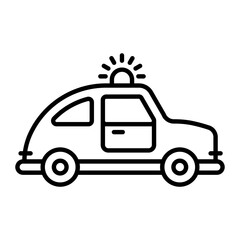 Obraz premium Police Car Outline Icon