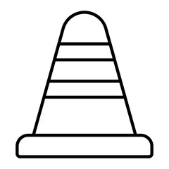 Traffic Cone Outline Icon
