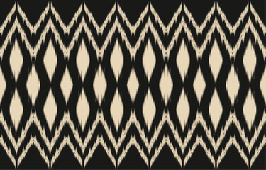Fototapeta premium Ethnic abstract ikat art. Aztec ornament print. geometric ethnic pattern seamless color oriental. Design for background ,curtain, carpet, wallpaper, clothing, wrapping, Batik, vector illustration.