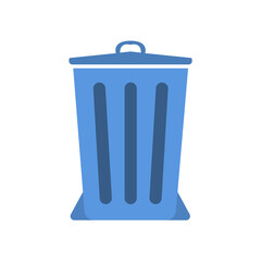 trash can icon on a white background, vector illustration