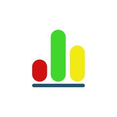 graphs icon on a white background, vector illustration